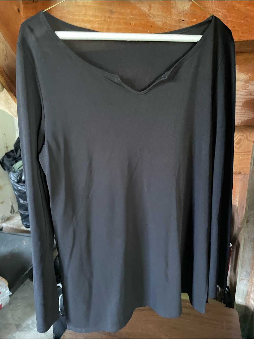Classic Black Long-Sleeve Women’s Tunic